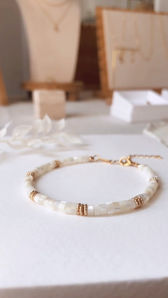 Bracelet Écume nacrée