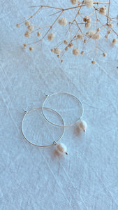 Créoles Argent Perles sucrées